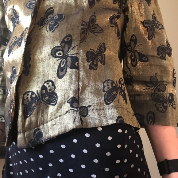 Silky Butterfly Button-Up - Picture 3 of 3